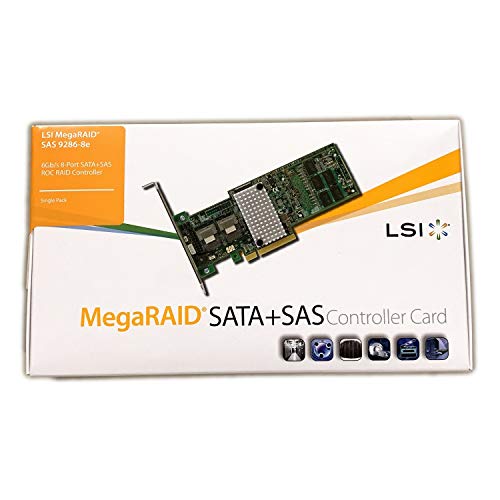 Broadcom LSI MegaRAID 9286-8e SAS SATA ROC RAID externer Speichercontroller LSI00332 8 Port L5-25421-20 (Einzelhandelsverpackung)