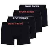 bruno banani - Flowing - Short - 4er Pack (5 Schwarz (Rot/Weiß))