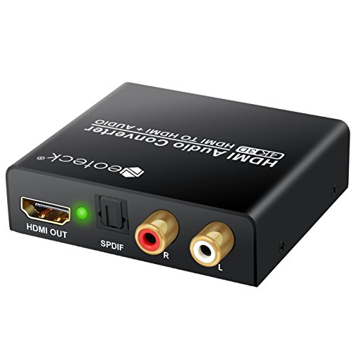 Neoteck HDMI-Audio-Konverter 4K 2160P HDMI zu optischen SPDIF Toslink Konverter + HDMI Video-Adapter Splitter-DAC HD Digital zu Stereo R / L Audio Konverter