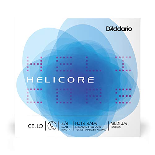 D'Addario H514-4/4M Helicore Cello Einzelsaite 'C' Wolfram/Silber 4/4 Medium