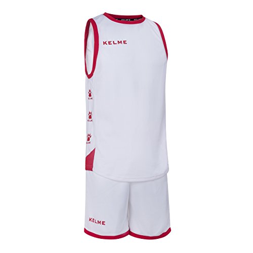 Kelme Basket Vitoria Set Trikot, Kinder XL Weiß/Rot