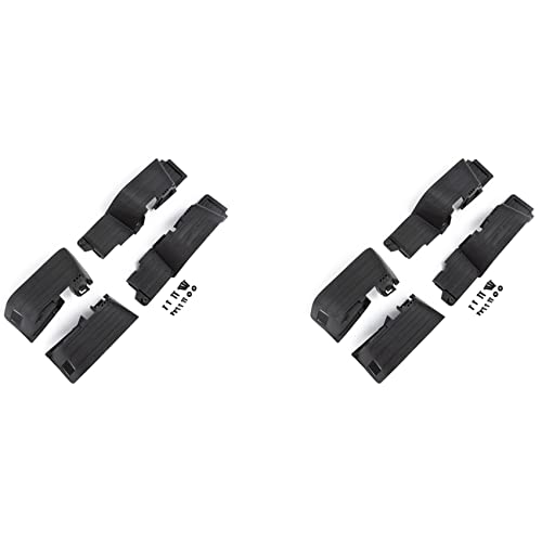 JUJNE 2 x schwarze Kunststoff-Schmutzfänger vorne und hinten für 1/10 RC Crawler Auto Axial SCX10 II 90046 90047 Upgrade-Teile