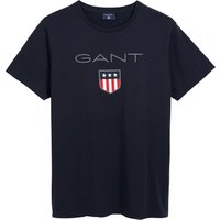 GANT Herren Shield SS T-Shirt, Blau (Evening Blue 433), Medium (Herstellergröße: M)