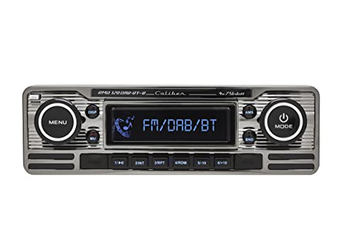 Caliber RMD120DAB-BT-B Autoradio mit DAB+ und Bluetooth - Retro-Look - Schwarz verchromt