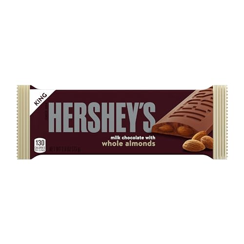 HERSHEY'S Chocolate Candy Bars with Almonds| King Size (Pack of 18)
