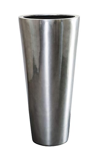 Pflanzkübel Blumenkübel Rondo Classico Silber Metallic (80 x 38)
