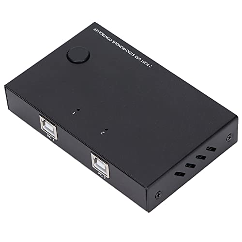 Zunate USB 2.0 Switch Selector, KVM Switcher Adapter USB Peripheral Switcher Box Hub für Maus, Tastatur, Scanner, Drucker, PCs Kompatibel mit Windows für Linux für IOS für Android