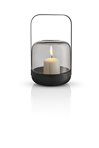 EVA SOLO | Acorn Windlicht | Elegantes und dekoratives Windlicht aus mundgeblasenem Glas und pulverbeschichtetem Stahl | Stone