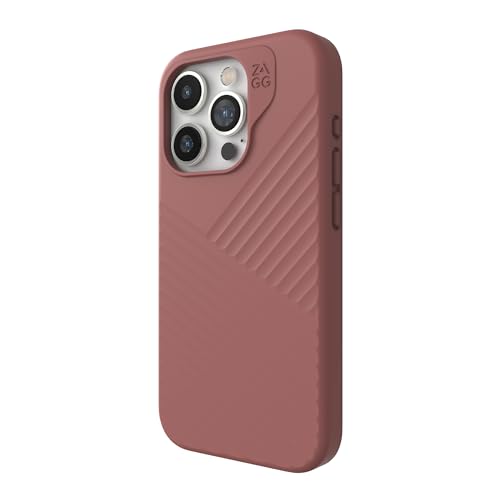 ZAGG Denali Snap iPhone 15 Pro Handyhülle – Fallschutz (5 m), zweilagige strukturierte Handyhülle für iPhone 15, rutschfestes Design, MagSafe-Handyhülle, Rost