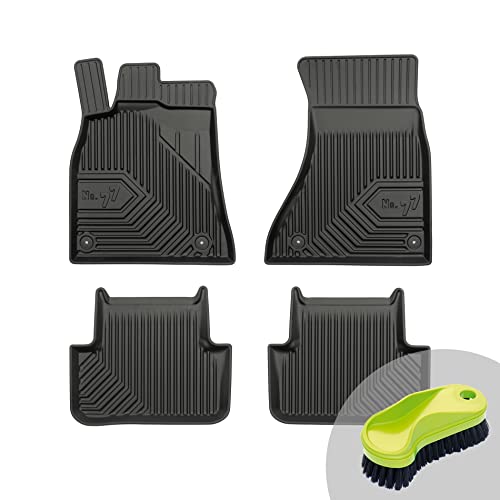 Frogum No.77 Ganzjahresset von 4 Auto Fußmatten für Audi A4 B8 2007-2015, für Audi A4 B8 Allroad 2008-2015 | Langlebiges TPE Material