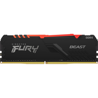 Kingston FURY Beast RGB - DDR4 - Modul - 16 GB - DIMM 288-PIN - 3733 MHz / PC4-29800 - CL19 - 1.35 V - ungepuffert - non-ECC - Schwarz (KF437C19BB1A/16)