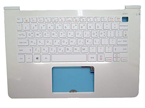 RTDpart Laptop-Laptop, weiße Handauflage und weiße Tastatur, für LG 14Z950 14Z950-A 14Z950-G 14Z950-L 14Z950-M 14Z950-P 14ZD950-G 14ZD950-L LG14Z95 Korea KR NO Touchpad