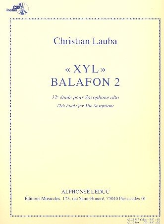 XYL - Balafon 2: pour saxophone alto