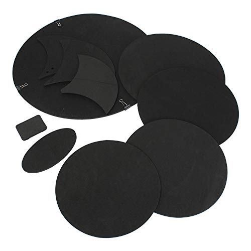 Schlagzeug-Schalldämpfer-Pad-Set für Shaw Schlagzeug-Pads, Übungspads, Schlagzeug-Kit, Gummi-Übungsstummel, Gummi-Schaumstoff-Pads, Anzug für Schlagzeuger, 10 Stück