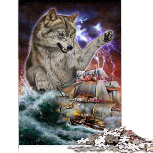 Puzzle für Erwachsene Monster Titan Wolf Kraken1000 Teile Puzzle Holzpuzzlespielzeug für Kinder ab 12 Jahren Unmögliche Puzzlegröße (50x75 cm)