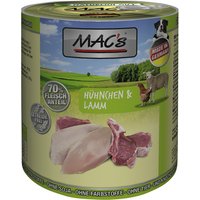MAC's Hund Nassfutter Hühnchen & Lamm, 6er Pack (6 x 800 g)
