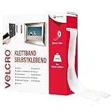 VELCRO® VEL-EC60354 Klettband zum Aufkleben Haft- und Flauschteil (L x B) 25000 mm x 20 mm Weiß 25 m
