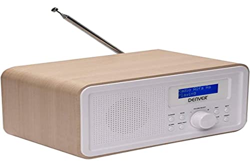 DENVER DAB-30 - Tragbares DAB-Radio - 1 Watt - helles Holz