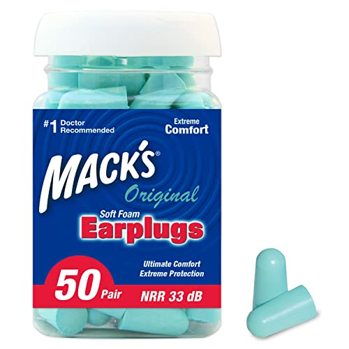 Mack's Ear Care Original Soft Foam Earplugs, 50 Pair by Mack's Ear Care