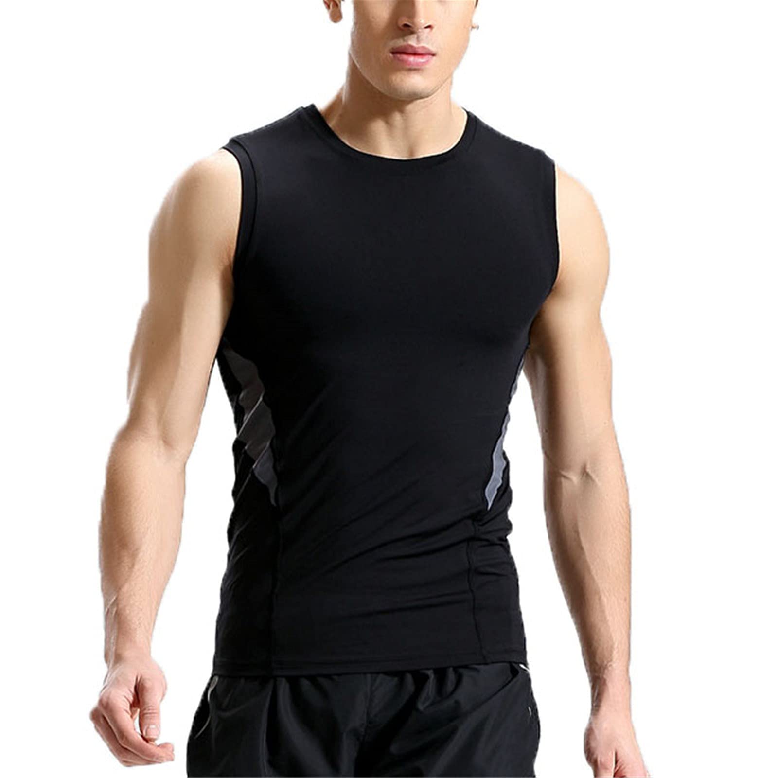 Herren Tank Top, Tanktop Tankshirt Ärmellos Bodybuilding Shirt Unterhemd T-Shirt Ärmellose Shirt Achselshirt Schnelltrocknendes Unterhemd Gym Running für Männer (4X-Large,Gray)