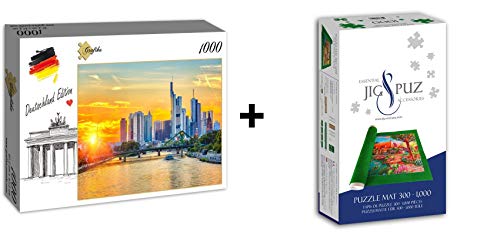 Grafika Puzzle 1000 Teile – Deutschland Edition – Frankfurt am Main, Bankenviertel + Matte