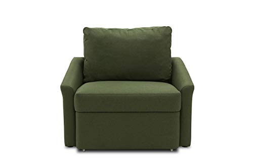 DOMO Collection Relaxbox Sofabett, Stoff, grün, 108/96/86 cm