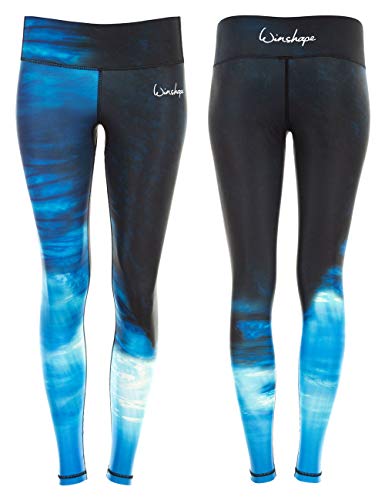 WINSHAPE Damen Functional Power Shape Tights Leggings AEL102, Water, Slim Style, Fitness Freizeit Sport Yoga Workout, XL