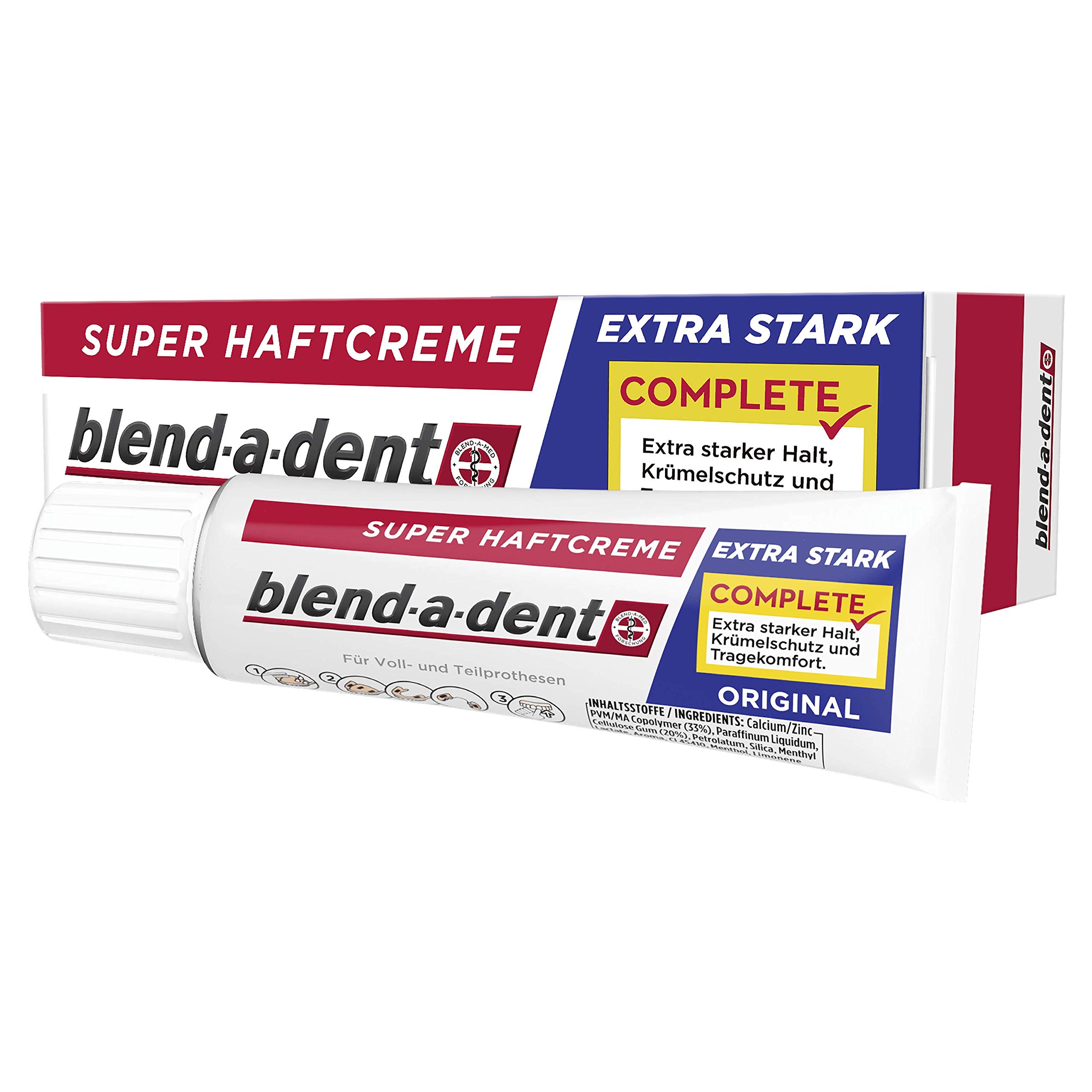 Blend-a-dent Complete Haftcreme Original, 12er Pack (12 x 47 g)