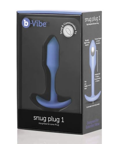 b-Vibe - Der Snug Plug 1 – Violett – 55 Gramm Analplug mit ausgestelltem Sockel und gewichteten Kugeln