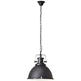 BRILLIANT Lampe Jesper Pendelleuchte 38cm Glas schwarz | 1x A60, E27, 60W, geeignet für Normallampen (nicht enthalten) | Kette ist kürzbar