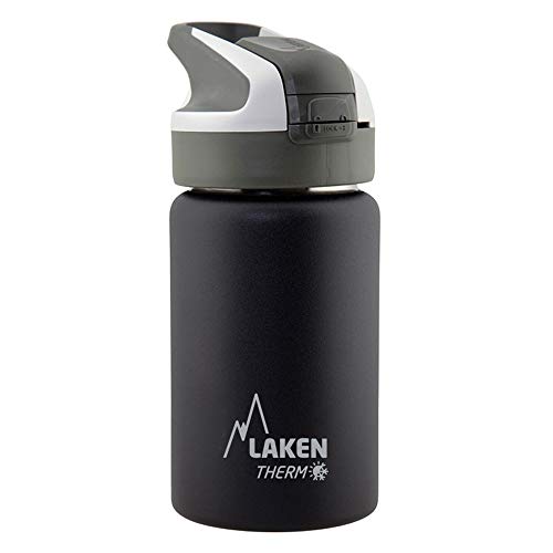 Laken Unisex – Erwachsene Thermo mit Summitverschluß 0,35 L Thermoflasche, schwarz, 0.35