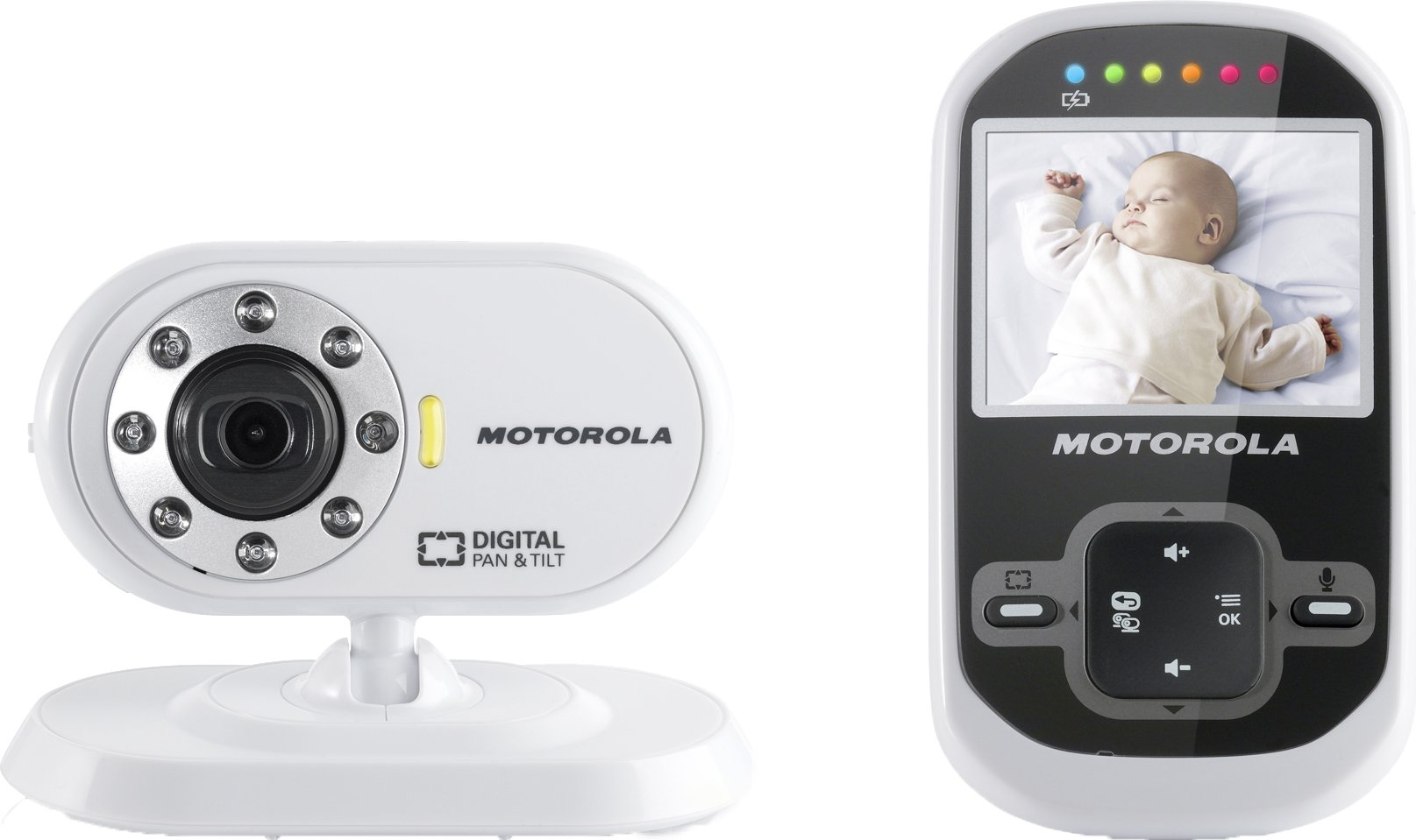 Motorola MBP 26 - Video Babyphone mit 2.4 Zoll Farbdisplay und bis zu 300 Meter Reichweite, weiß