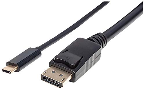 Manhattan USB Typ C auf DisplayPort-Adapterkabel ( Konvertiert das Alternate-Mode-Signal in ein DisplayPort 4K-Ausgangssignal ) 2 m schwarz 152464