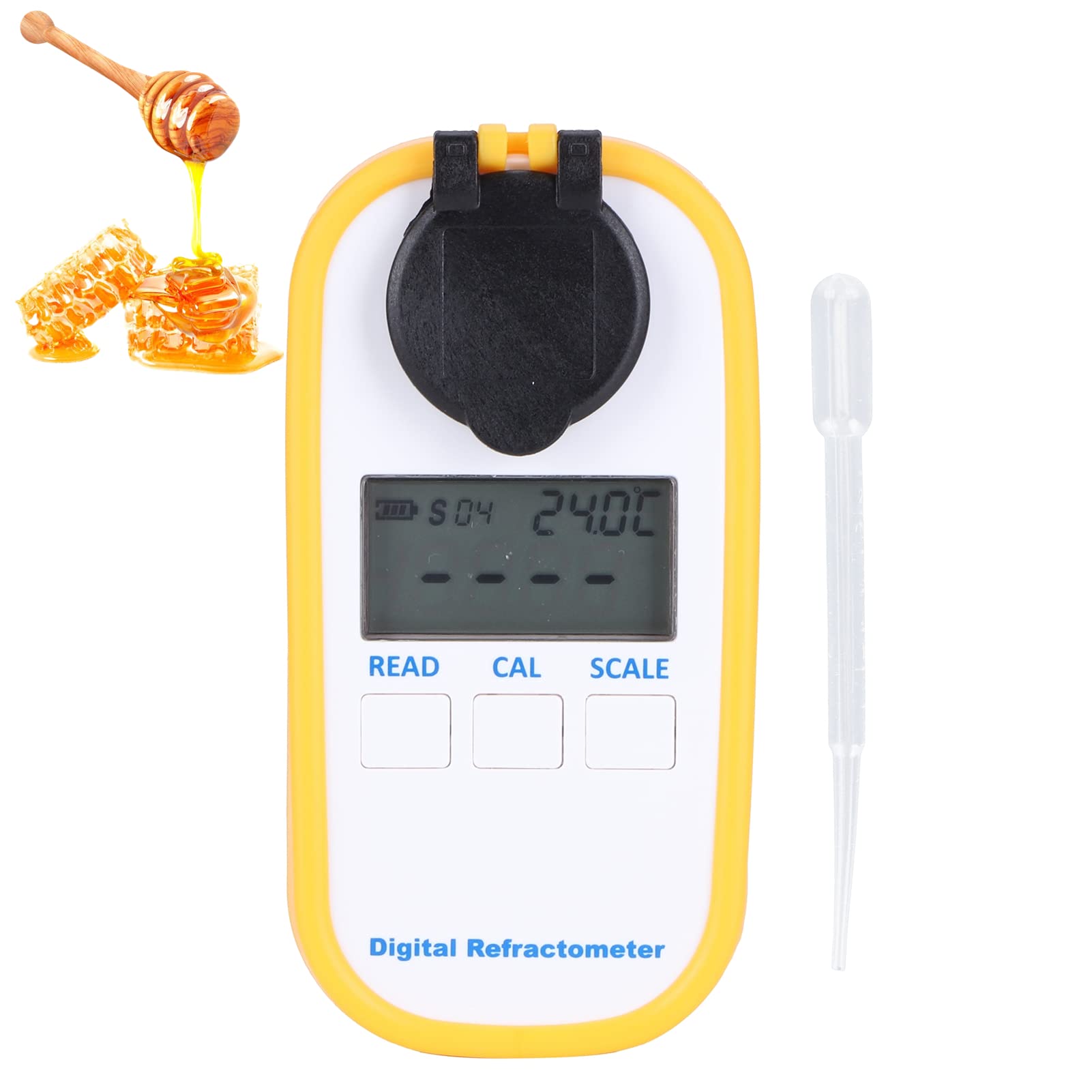 Honig-Digital-Refraktometer, hochgenaues Hand-Taschen-Honig-Refraktometer, Energiesparen für Bienenwerkzeuge Zuckergehalt, Baume, Wasser