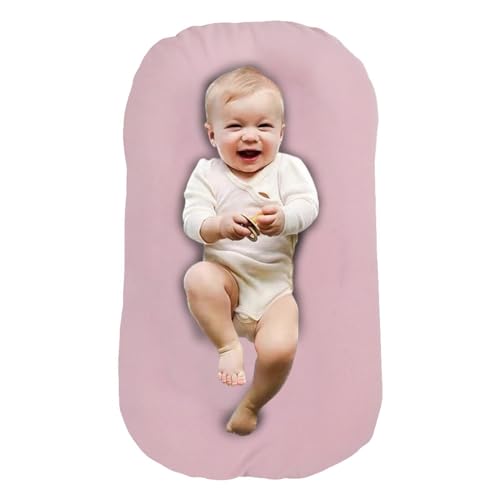 ZIROXI Bionisches Bett Baby Nestchen Mädchen, Atmungsaktive Baumwolle Baby Nestchen Junge Tragbar Faltbar Baby Nestchen Set Krippe,Pink