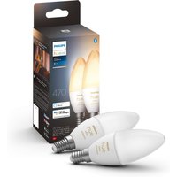 Philips Hue White Ambiance E14 LED Lampe Doppelpack, dimmbar, alle Weißschattierungen, steuerbar via App, kompatibel mit Amazon Alexa (Echo, Echo Dot)