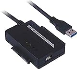 PremiumCord USB 3.0 auf SATA 2 + IDE Adapterkabel, Plug und Play, bis zu 3Gbps, für 2.5''/ 3.5'' HDD, Farba schwarz