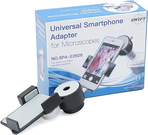 Swift Mikroskop-Objektivadapter, Smartphone-Kamera-Adapterhalterung, Mikroskop-Zubehör (passend für 26 mm28 mm Okulare)
