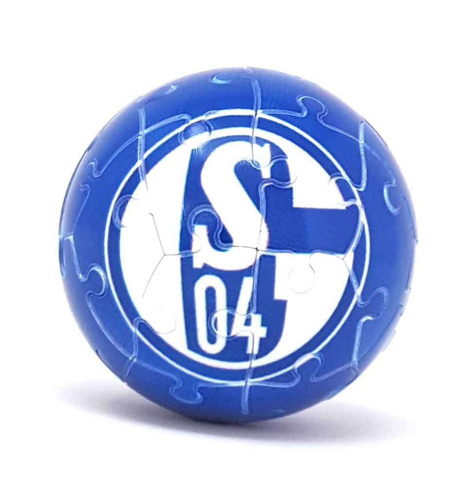 Windworks 5 cm Puzzleball 27 Teile Fußball Bundesliga mit Vereinslogo (FC Schalke 04)