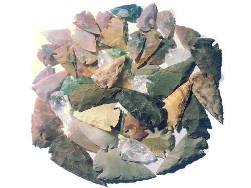 50 mittelgroße Pfeilspitzen 3,5 bis 6,5cm Steinzeit Nachbau