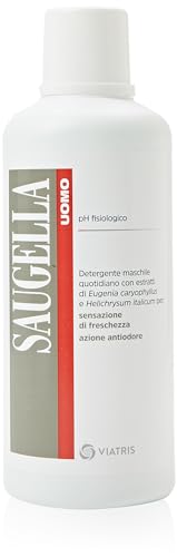Saugella Herren-Intimreiniger für den täglichen Gebrauch mit physiologischem pH-Wert für Intimteile, 750 ml