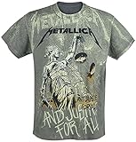 Metallica ... and Justice for All - Neon Backdrop T-Shirt Charcoal XXL
