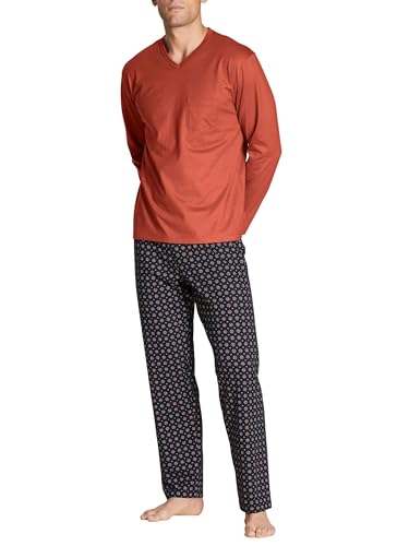 CALIDA Herren Relax Imprint 2 Pyjamaset, Mandarine orange, 56