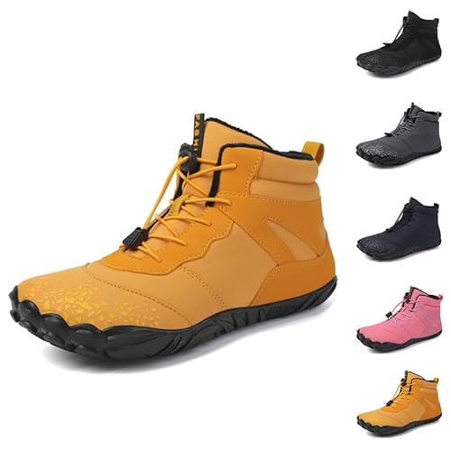 Flossty Wasserdicht Schnell Trocknend Traillaufschuhe Winter Barfußschuhe Damen Herren Wanderschuhe Zehenschuhe Hohe Warme und rutschfeste Stiefel