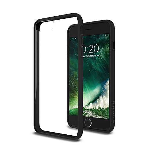 iPhone 7 Plus and 8 Plus Hülle, Snugg Apple iPhone 7 Plus and 8 Plus Case Schutzhülle Silikone Transparent [Durchsichtig Rückseite] TPU Cover Ultra-Slim Design – Schwarz, Vision Range