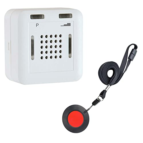 ELDAT RS10: Mobiler Hausnotruf mit wasserdichtem Funk Notruf Sender für die häusliche Pflege; Notrufknopf für Senioren; Pflegeruf Set