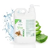 Menforsan Aloe Vera Shampoo für Hunde | Spendet intensiv Feuchtigkeit | Anti-Irritations- und Anti-Ekzem-Wirkung | 100% natürlich | Krautig | 5L