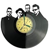 EVEVO Depeche Mode Wanduhr Vinyl Schallplatte Retro-Uhr groß Uhren Style Raum Home Dekorationen Tolles Geschenk Wanduhr Depeche Mode