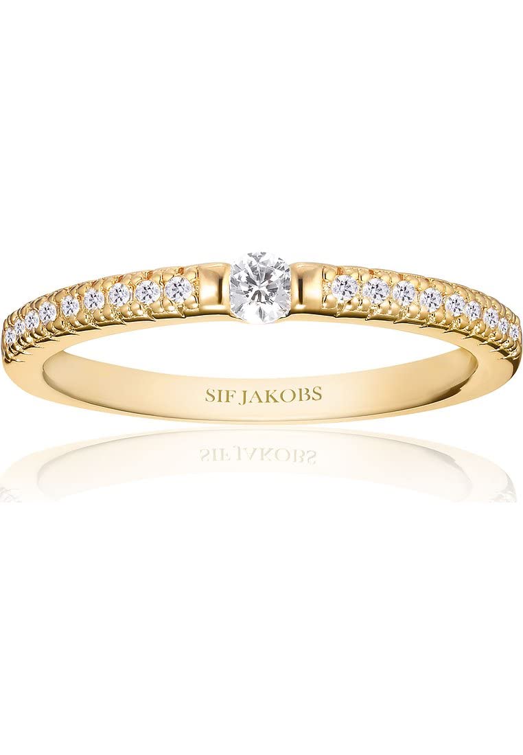 Sif Jakobs Jewellery Damen-Damenring 925er Silber Zirkonia 60 Gold 32019256