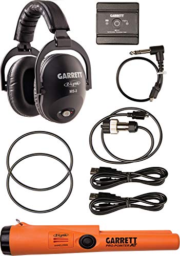 Garette Headphone Kit Garrett Z-Lynk MS-3 Wireless Headphone Kit with Z-Lynk Pro-Pointer at, orange, OS FA, 1142210